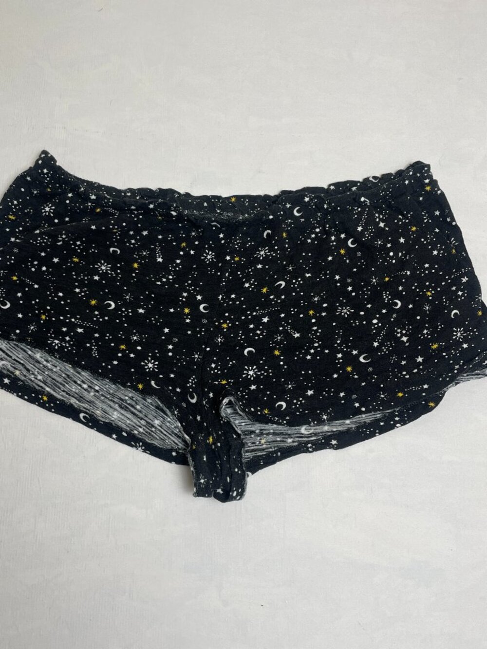 Secret Treasures L (12-14) Sleepwear Black Shorts Galaxy Theme Stars & Moon